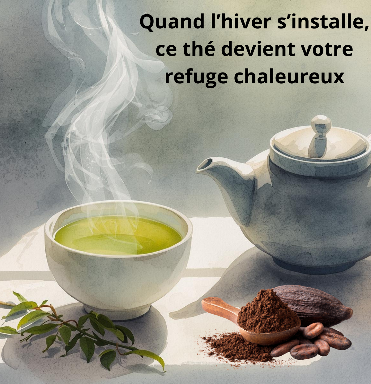 👉 Thé chocolaté léger – Sencha Vanille | Gourmand & sans sucre | 40g