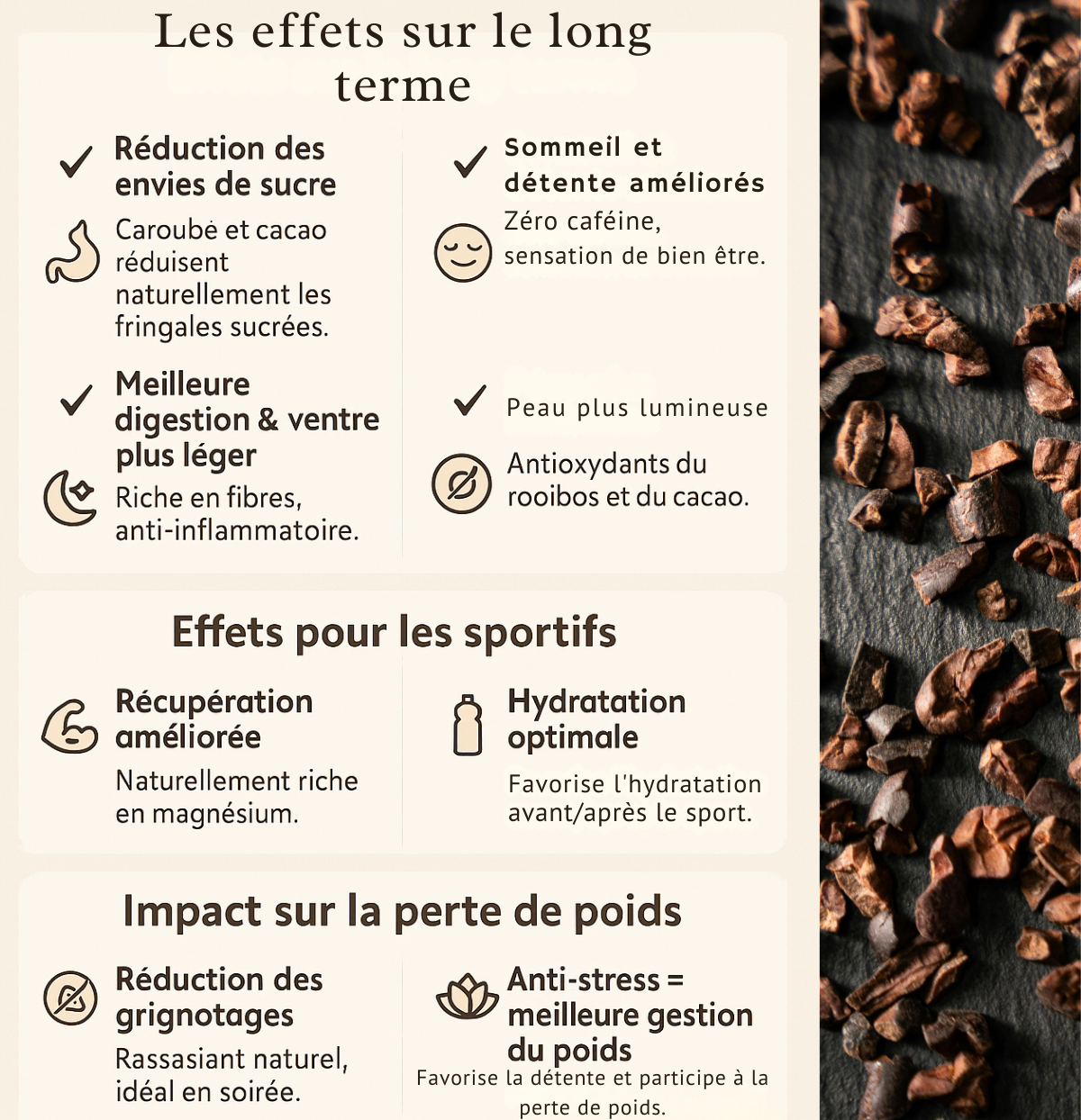 👉 Thé chocolaté intense – Nibs & Vanille | Saveur cacao profonde | 40g