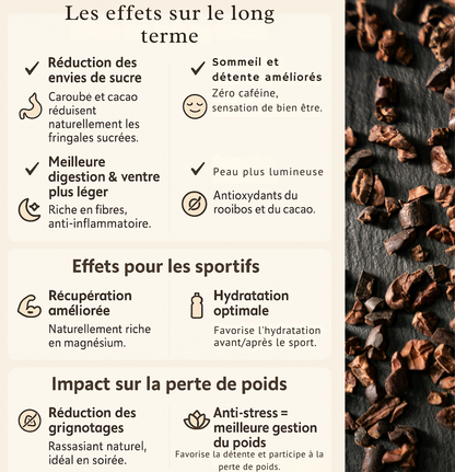 👉 Thé chocolaté intense – Nibs & Vanille | Saveur cacao profonde | 40g